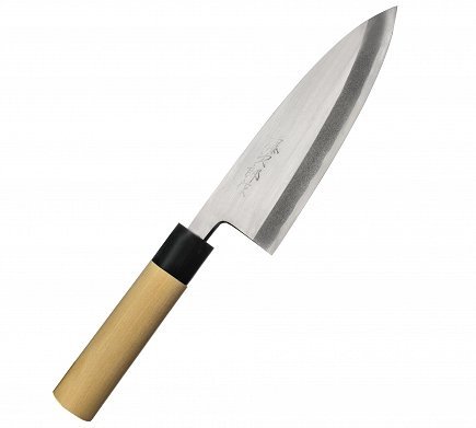 Japoński nóż deba ze stali węglowej shirogami o długości 18 cm