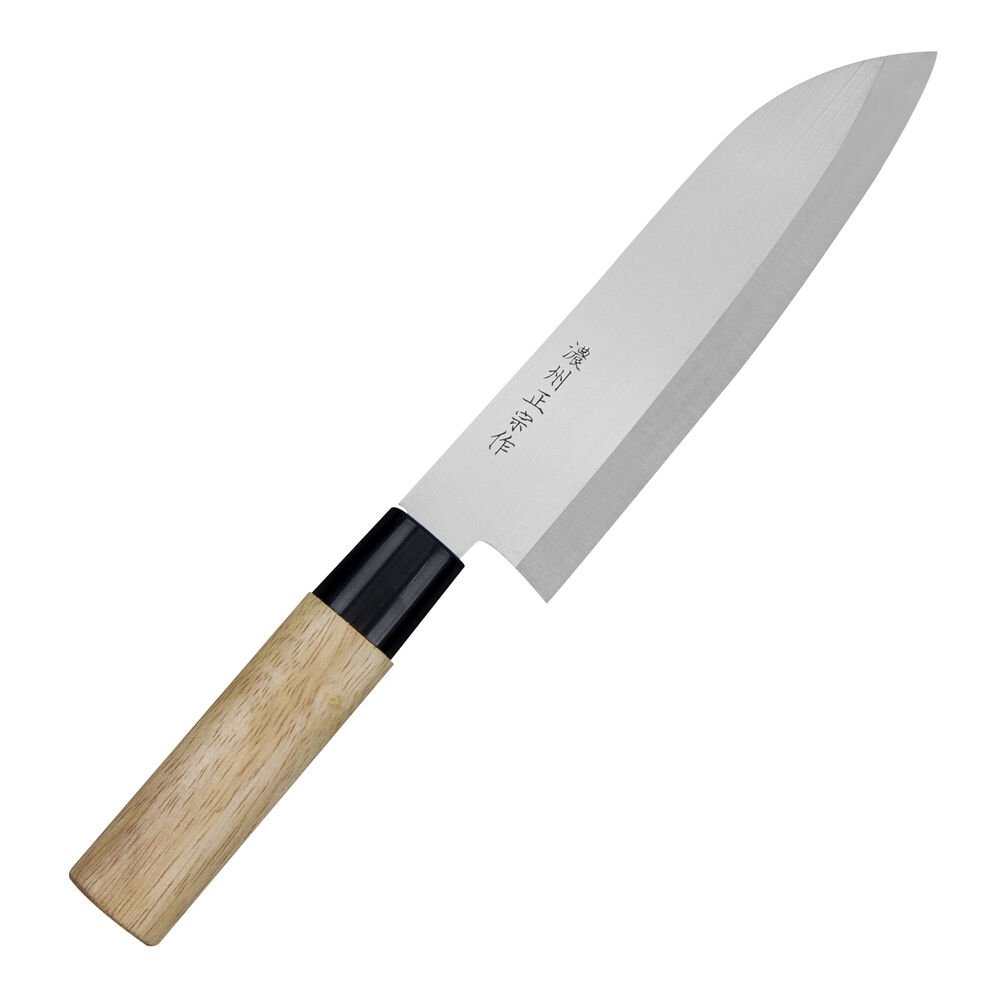 Santoku Satake Megumi 17 cm z drewnianą rękojeścią w stylu japońskim