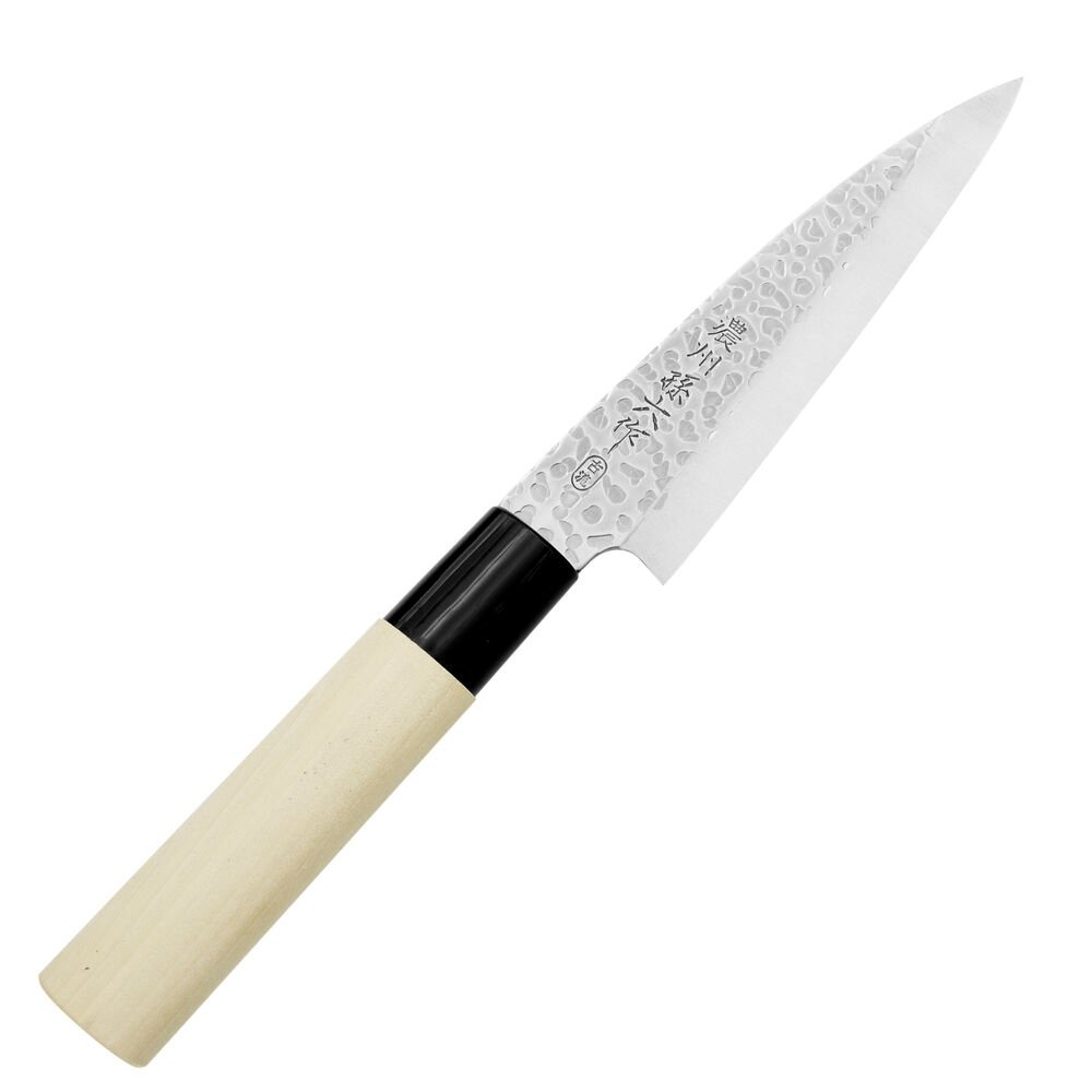 Nóż deba Satake Magoroku Saku 12 cm z młotkowaną klingą i rękojeścią wa